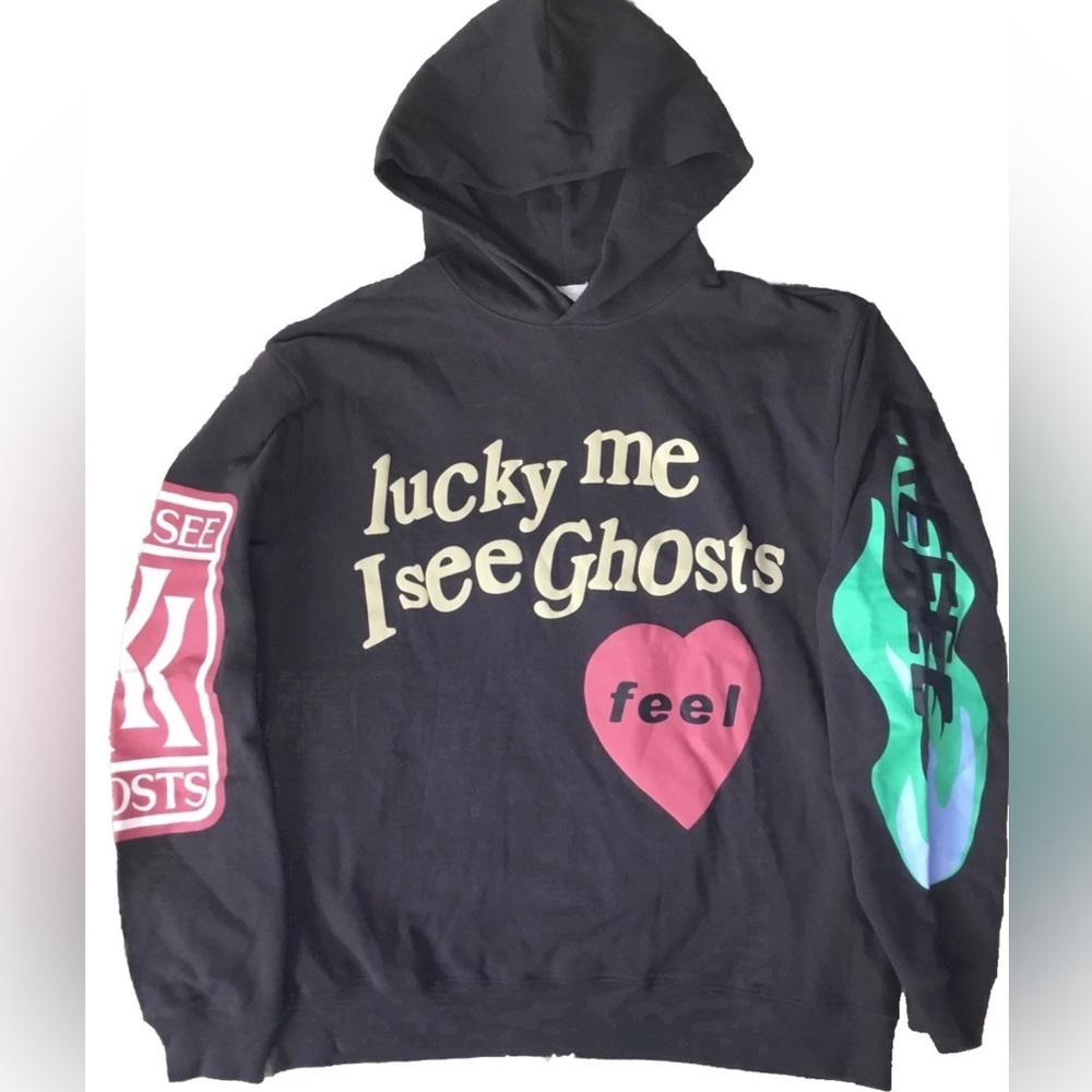 NAGRI size XXL LUCKY ME I SEE GHOST HOODIE SWEATSHIRT NEW